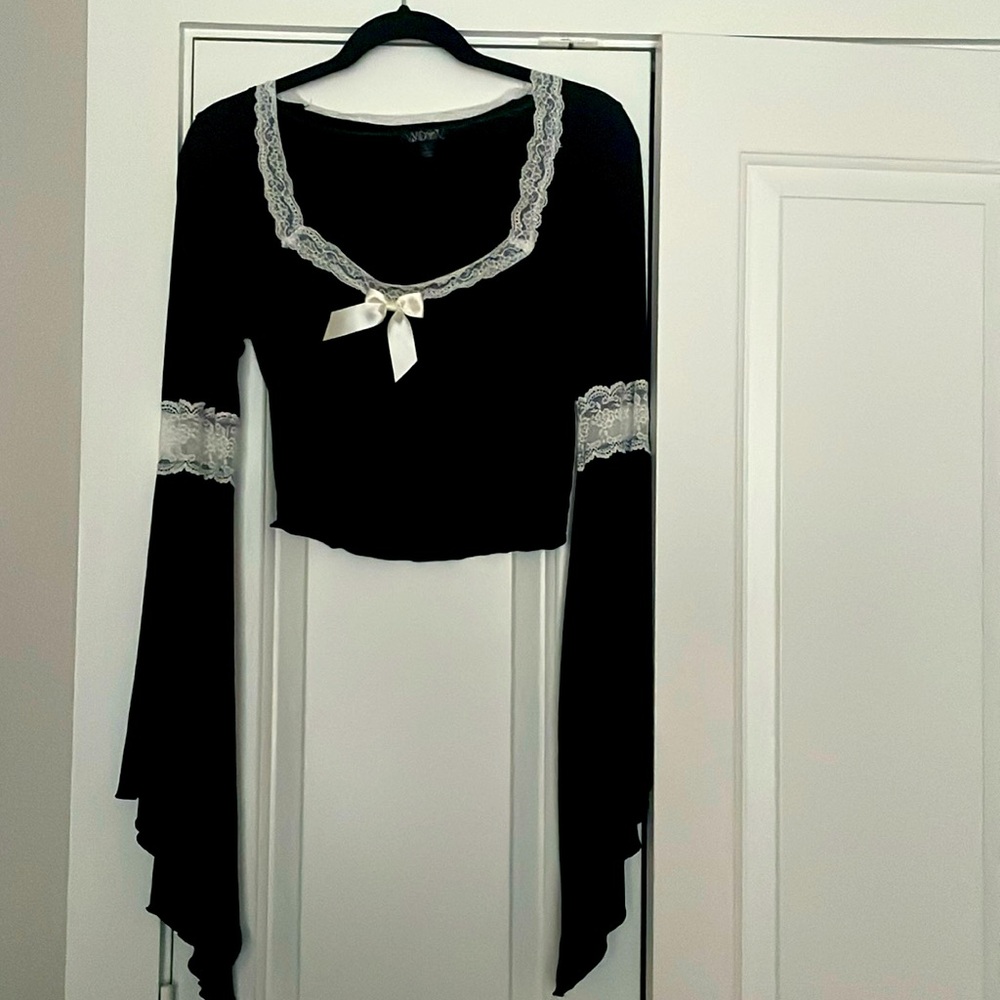 Dollskill Widow Hardcore Goth Long Sleeve Top